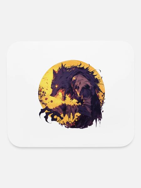 Werewolf Halloween - Mouse pad Horizontal - white