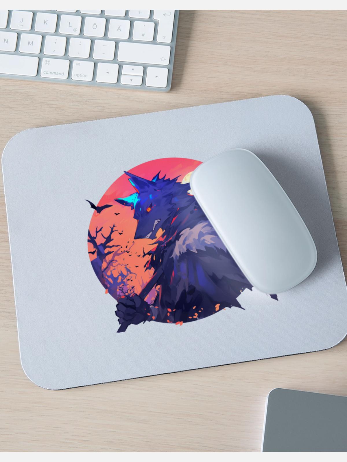Werewolf Halloween - Mouse pad Horizontal - white - Front