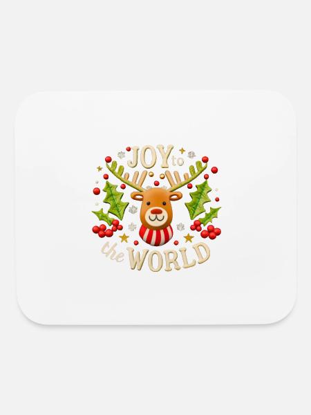 Joy to the world - Mouse pad Horizontal - white - Front