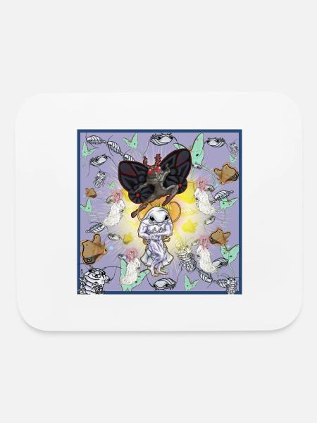 Mothman & Isobod - Mouse pad Horizontal - white - Front