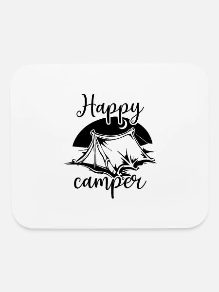 Happy camper - Mouse pad Horizontal - white - Front