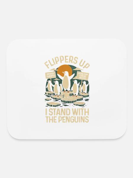 Penguins Resist funny - Mouse pad Horizontal - white - Front