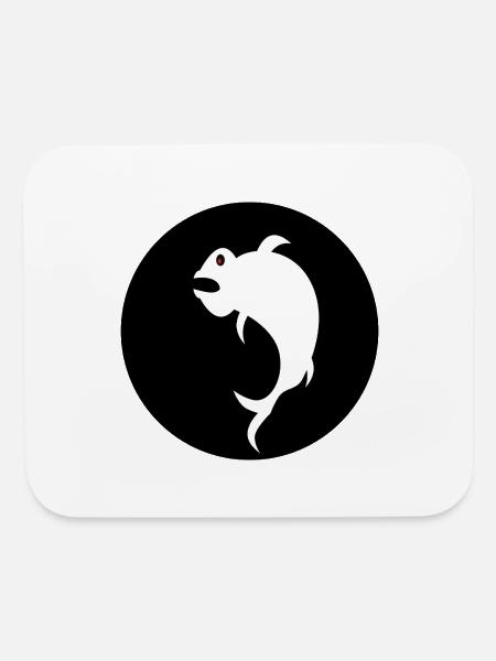 Fish silhouette - Mouse pad Horizontal - white - Front