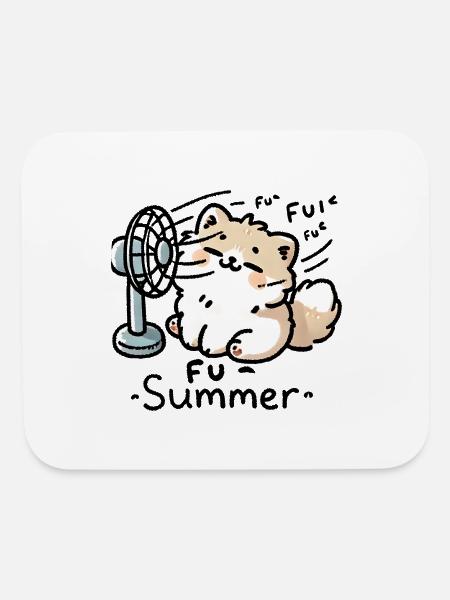 Cute cat design on a comfy tee Funny cat t-shirt - Mouse pad Horizontal - white - Front