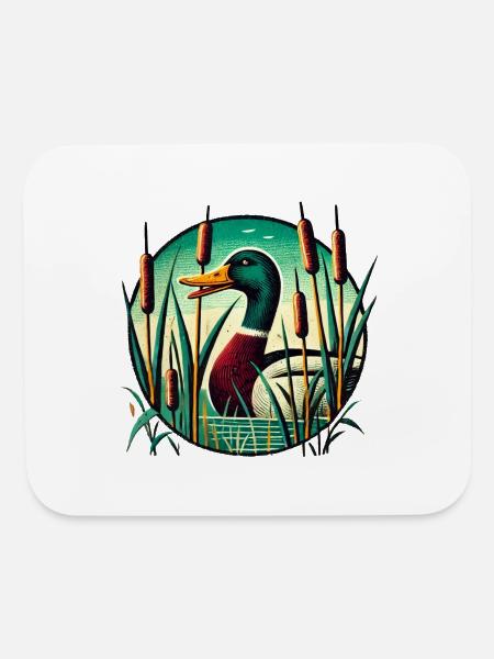 Mallard Duck - Mouse pad Horizontal - white - Front