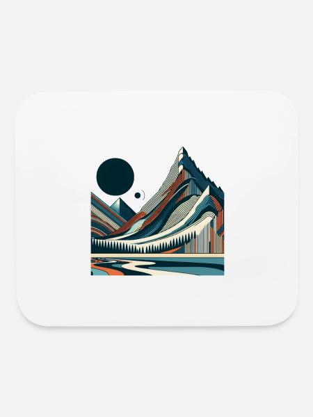 Abstract Celestial Landscape Tee - Mouse pad Horizontal - white - Front
