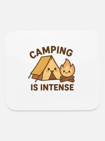 Camping Is Intense - Mouse pad Horizontal - white