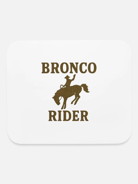 Bronco Rider Horse - Mouse pad Horizontal - white