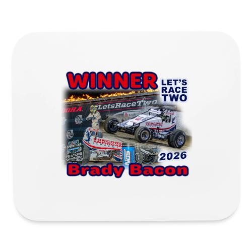 Brady Bacon #LetsRaceTwo Winner - Mouse pad Horizontal