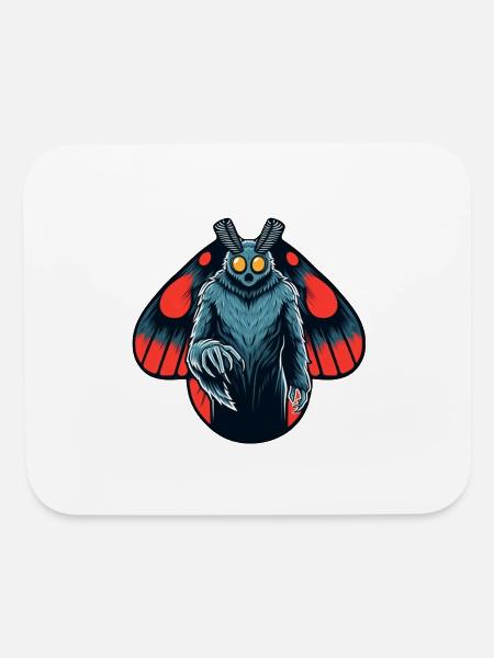 Mothman - Cryptid West Virginia Cryptozoology - Mouse pad Horizontal - white - Front