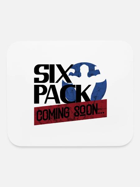 Six Pack Coming Soon 32 - Mouse pad Horizontal - white - Front
