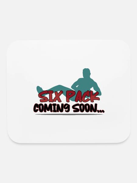 Six Pack Coming Soon 31 - Mouse pad Horizontal - white - Front