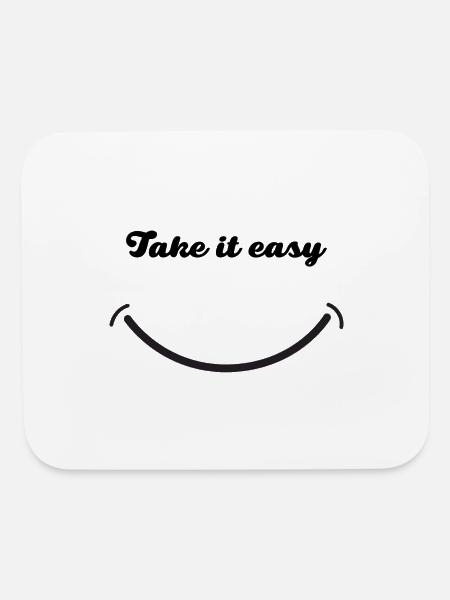 Take it easy - Mouse pad Horizontal - white - Front