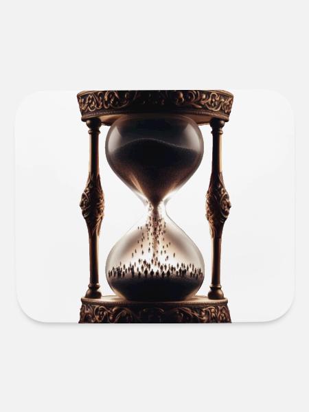 Human Hourglass - Time is Running Out - Mouse pad Horizontal - white - Front