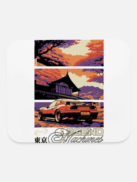Tokyo Legend Machines Sunset - Mouse pad Horizontal - white - Front