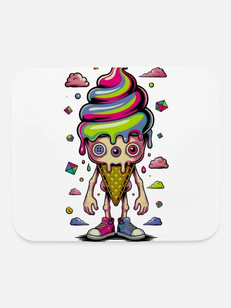 Cosmic Cone Creature - Mouse pad Horizontal - white - Front