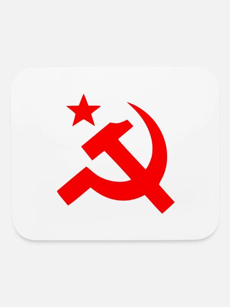 Communism Hammer Sickle - Mouse pad Horizontal - white - Front