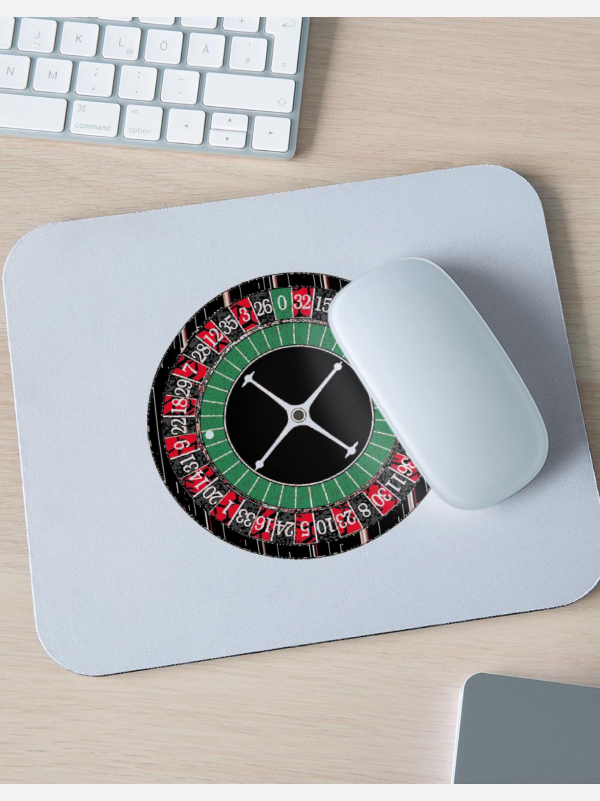 Roulette Wheel - Mouse pad Horizontal - white - Front