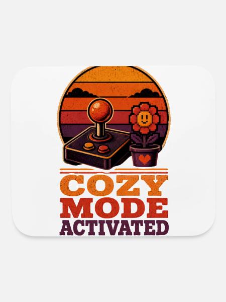 Cozy Mode Activated Retro Arcade - Mouse pad Horizontal - white - Front