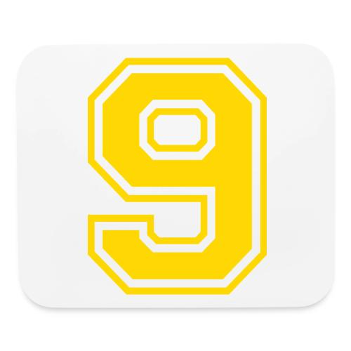 Number 9 in a classic athletic collegiate font - Mouse pad Horizontal
