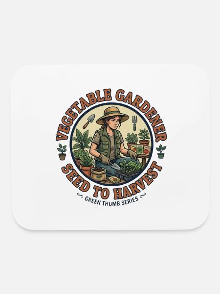 Seed to Harvest Garden - Mouse pad Horizontal - white - Front