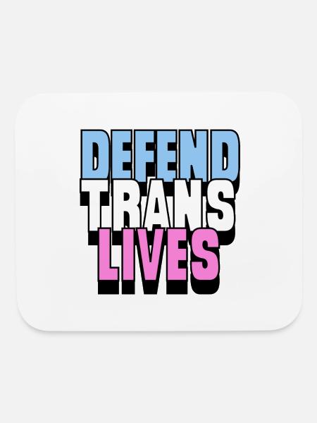 Defend Trans Lives - Mouse pad Horizontal - white - Front