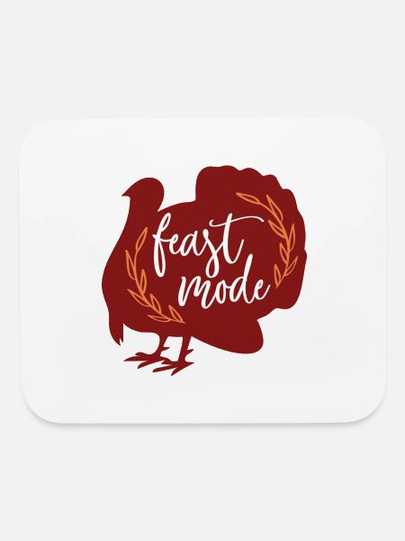 Feast Mode - Mouse pad Horizontal - white - Front