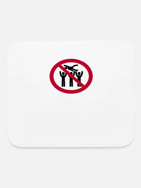 No Crowd Surfing No Stage Diving T Shirt - Mouse pad Horizontal - white - Front