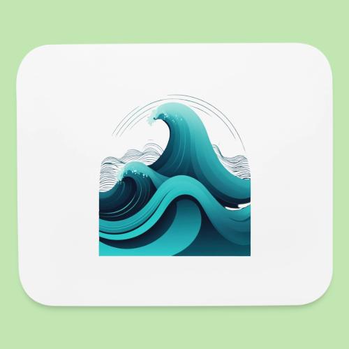 Dynamic Ocean Wave Illustration - Mouse pad Horizontal