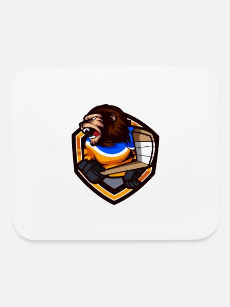 Bear Hockey Warrior Shield - Mouse pad Horizontal - white