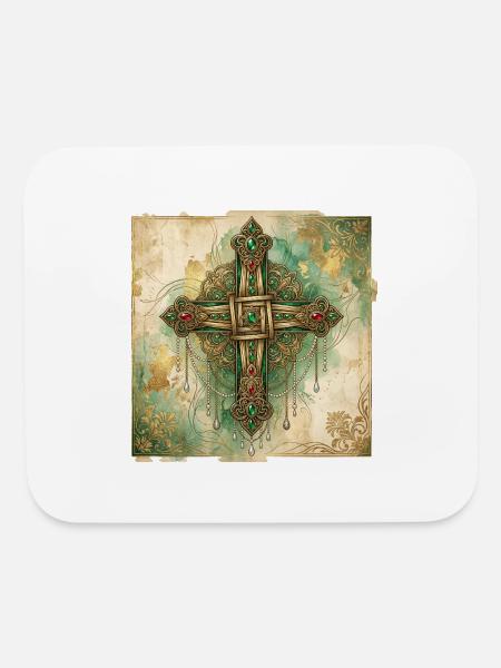 St_Brigit_cross - Mouse pad Horizontal - white