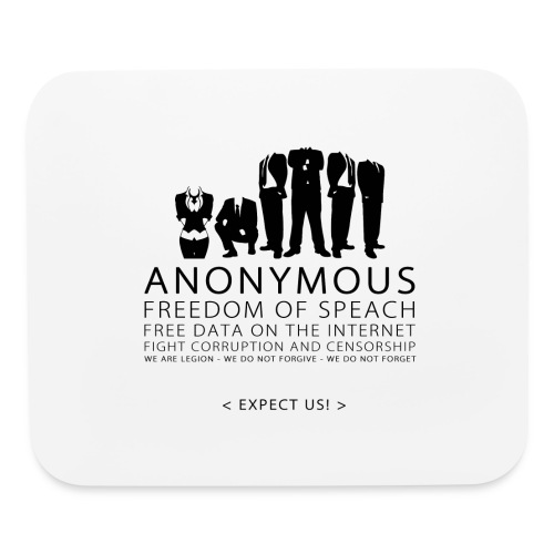Anonymous 2 - Black - Mouse pad Horizontal