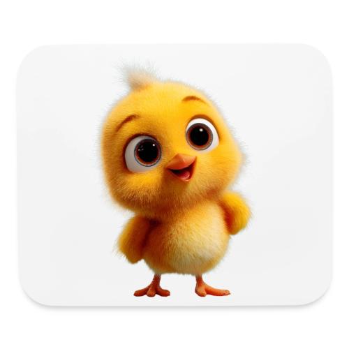 Cute Cartoon Yellow Chick with Big Sparkling Eyes - Mouse pad Horizontal