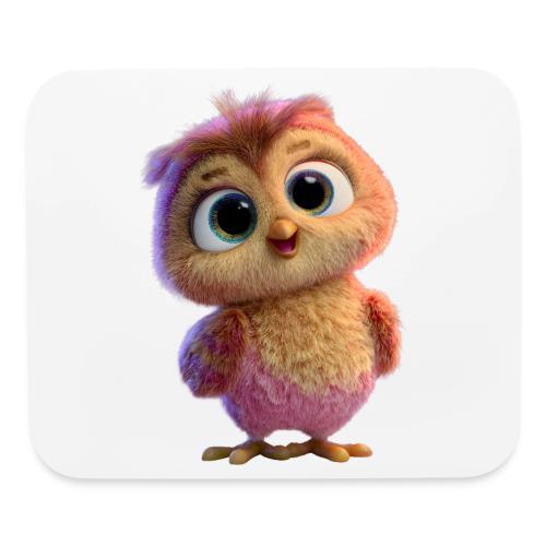 Adorable Baby Owl with Big Eyes - Mouse pad Horizontal