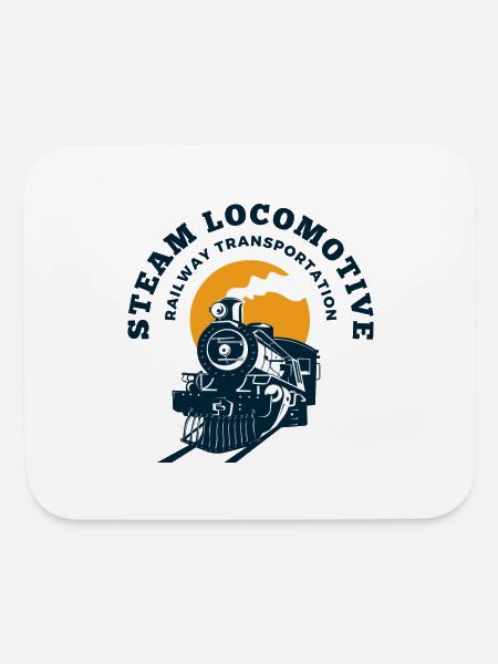 Locomotive Train Transportation T-Shirt - Mouse pad Horizontal - white - Front
