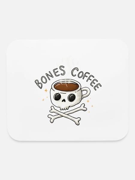 Bones Coffee - Mouse pad Horizontal - white - Front
