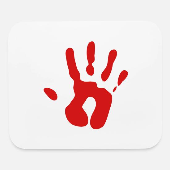 Bloody Red Hand Print' Mouse Pad | Spreadshirt