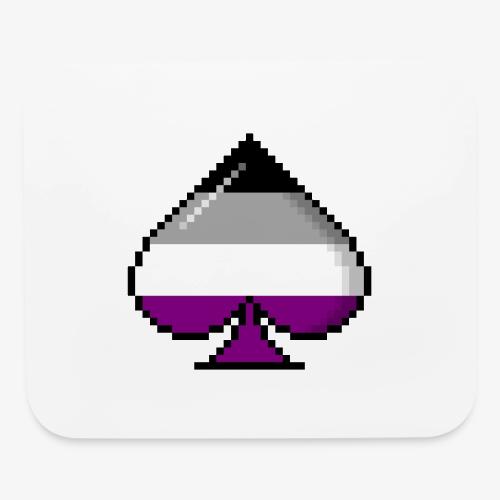 Asexual Pride 8Bit Pixel Ace of Spades - Mouse pad Horizontal