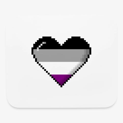 Asexual Pride 8Bit Pixel Heart - Mouse pad Horizontal