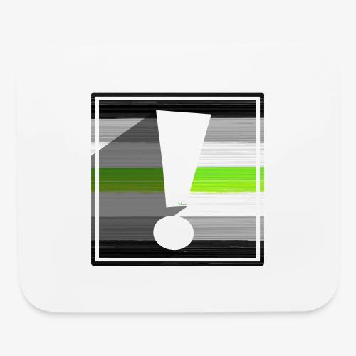 Agender Pride Flag Exclamation Point Shadow - Mouse pad Horizontal