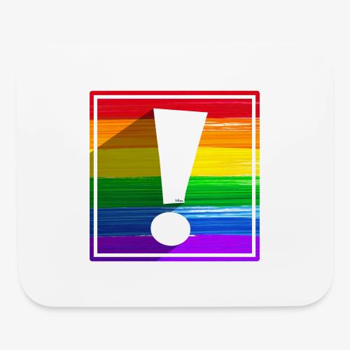 LGBTQ Pride Flag Exclamation Point Shadow - Mouse pad Horizontal