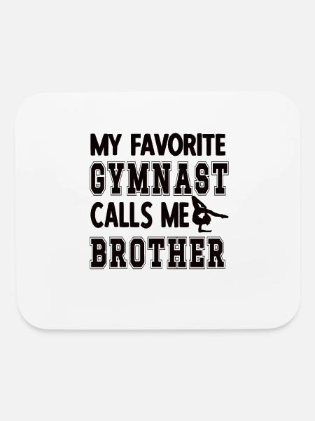 Gymnastics Brother Proud Gymnast Brother Gifts - Mouse pad Horizontal - white - Front