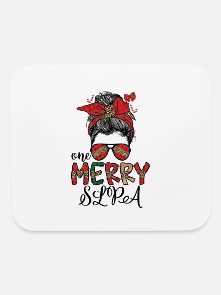 Speech Language Pathologist Assistant Christmas - Mouse pad Horizontal - white - Front