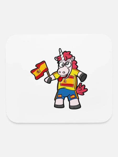 Spanish Crazy Unicorn - Mouse pad Horizontal - white