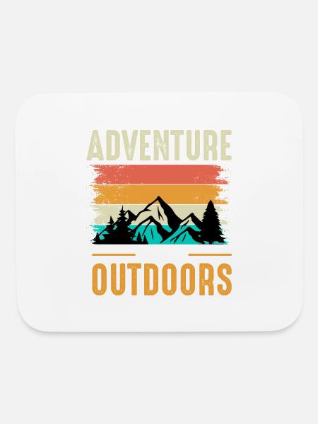 Adventure In The Outdoors - Mouse pad Horizontal - white - Front