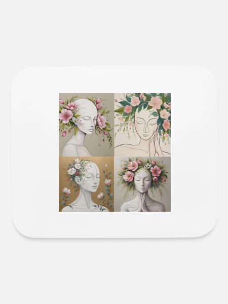 silhouette - Mouse pad Horizontal - white - Front