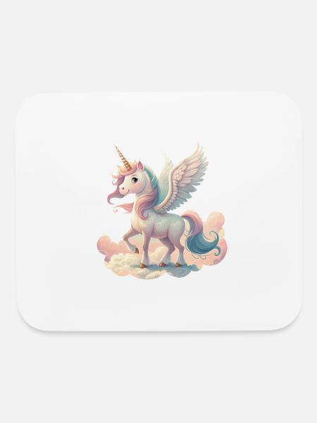 Prism the Winged Unicorn - Mouse pad Horizontal - white - Front