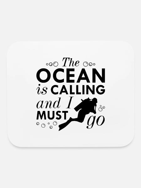 The Ocean Is Calling - Mouse pad Horizontal - white - Front