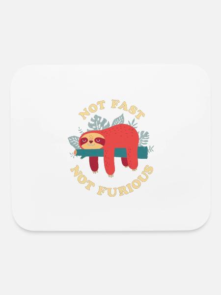 Not Fast - Mouse pad Horizontal - white - Front