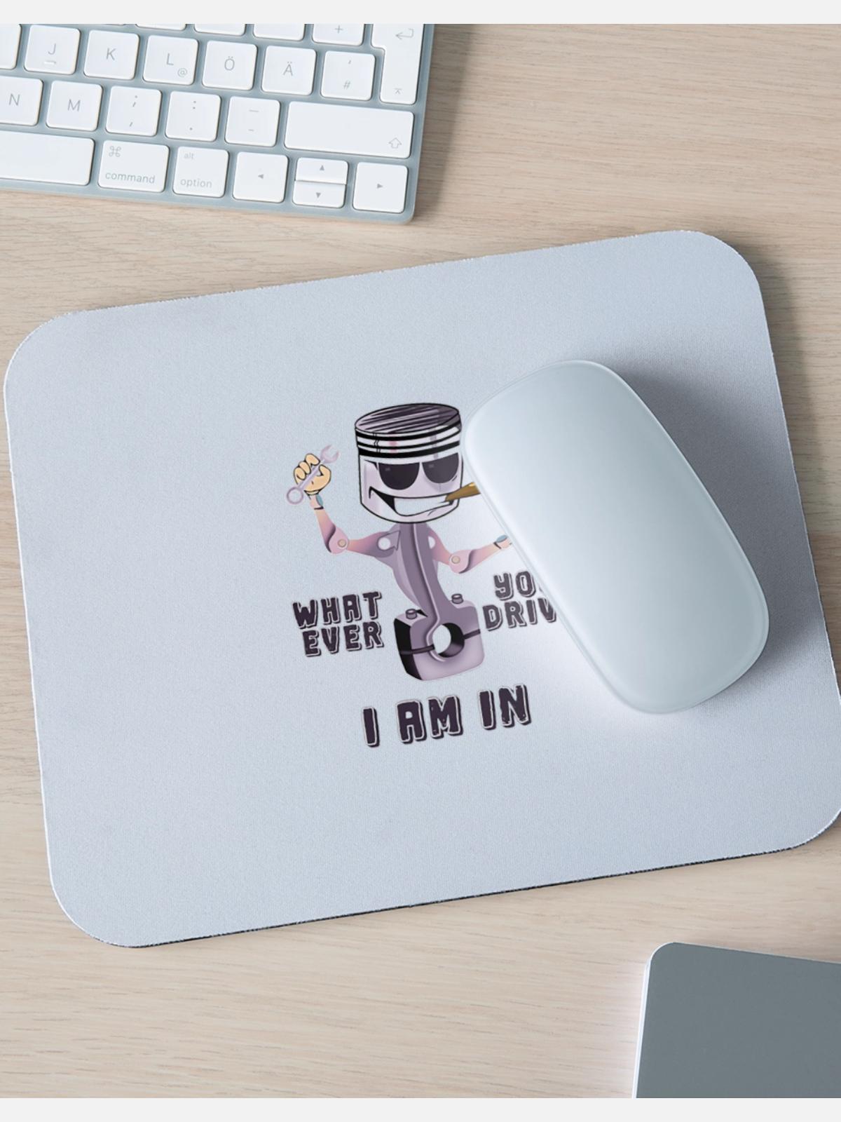 Piston design - Mouse pad Horizontal - white - Front